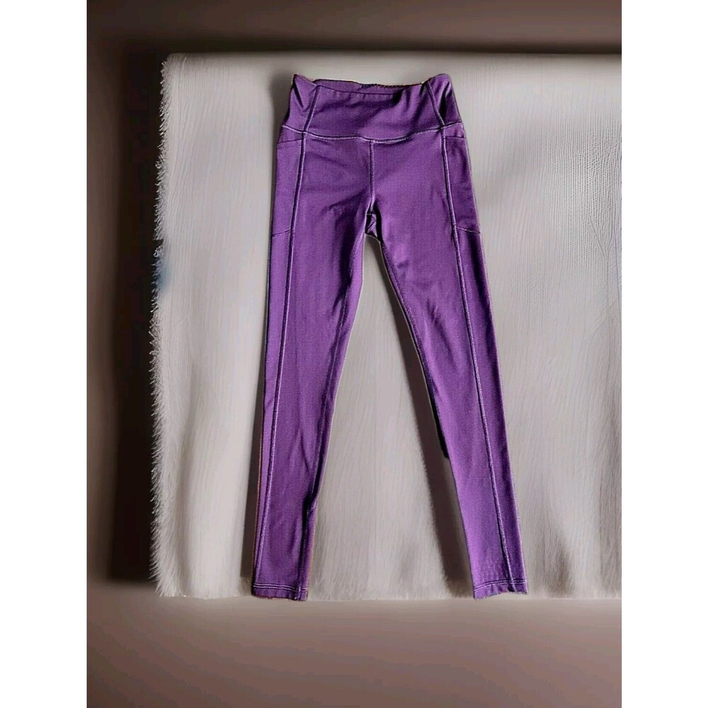 Victoria's Secret PINK Ultimate Magenta Purple Logo Leggings Sz 4